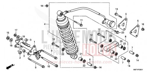 COUSSIN ARRIERE (XL1000VA) XL1000VAB de 2011